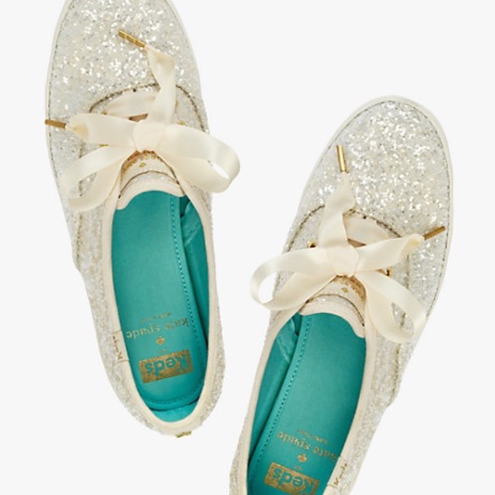 Kate Spade Cream Glitter Keds